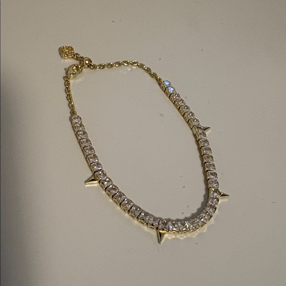 NWOT Lot of 2x [Kendra Scott] Jacqueline Spike Tennis Bracelet & Elisa Necklace - Picture 13 of 15